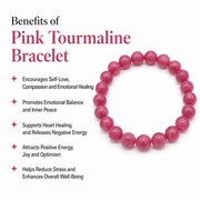 Pink Tourmaline Crystal Bracelet