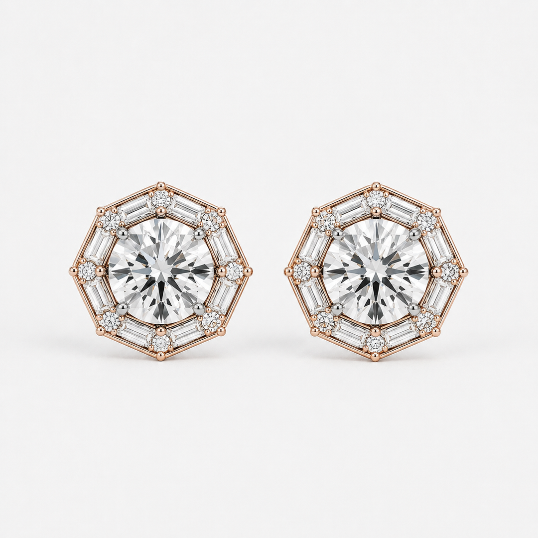 Rose Gold Radiance Earrings