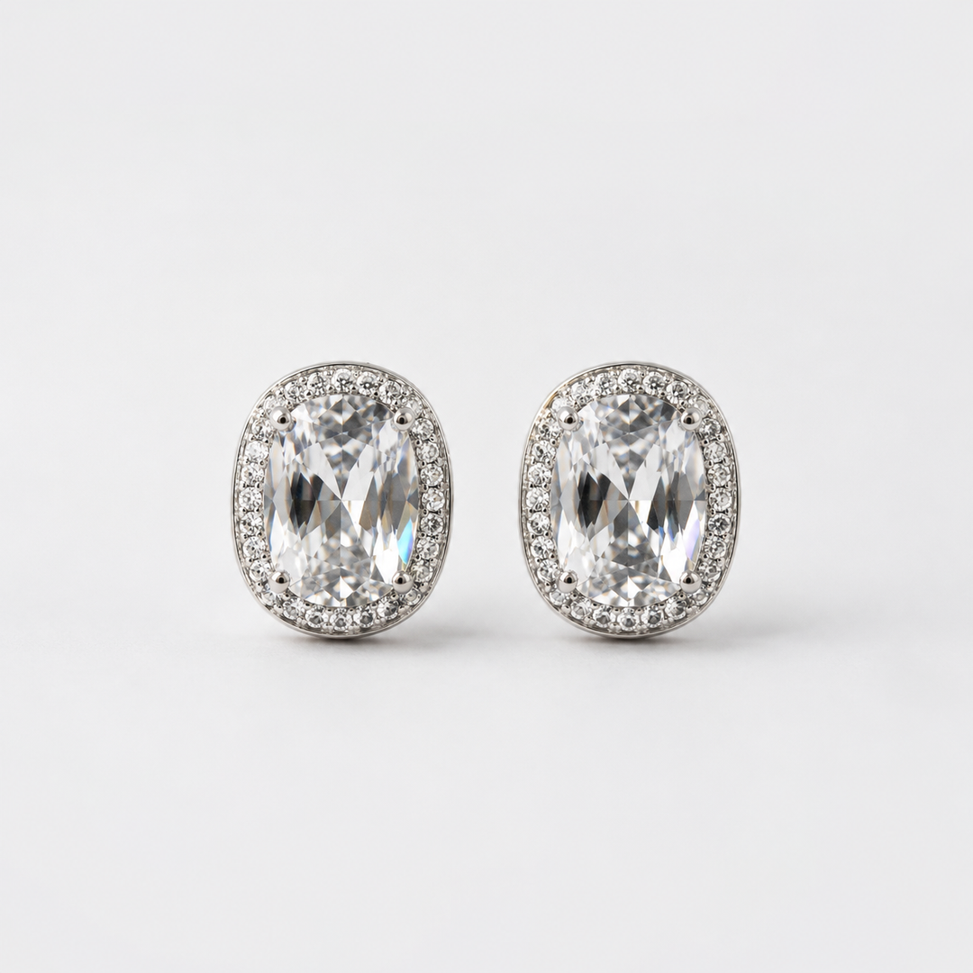 Cushion Halo Spark Studs