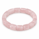 Load image into Gallery viewer, Rose Quartz Rectangle Crystal Bracelet