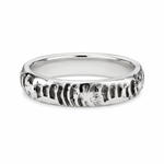 Load image into Gallery viewer, Hammered Texture Silver Band Ring