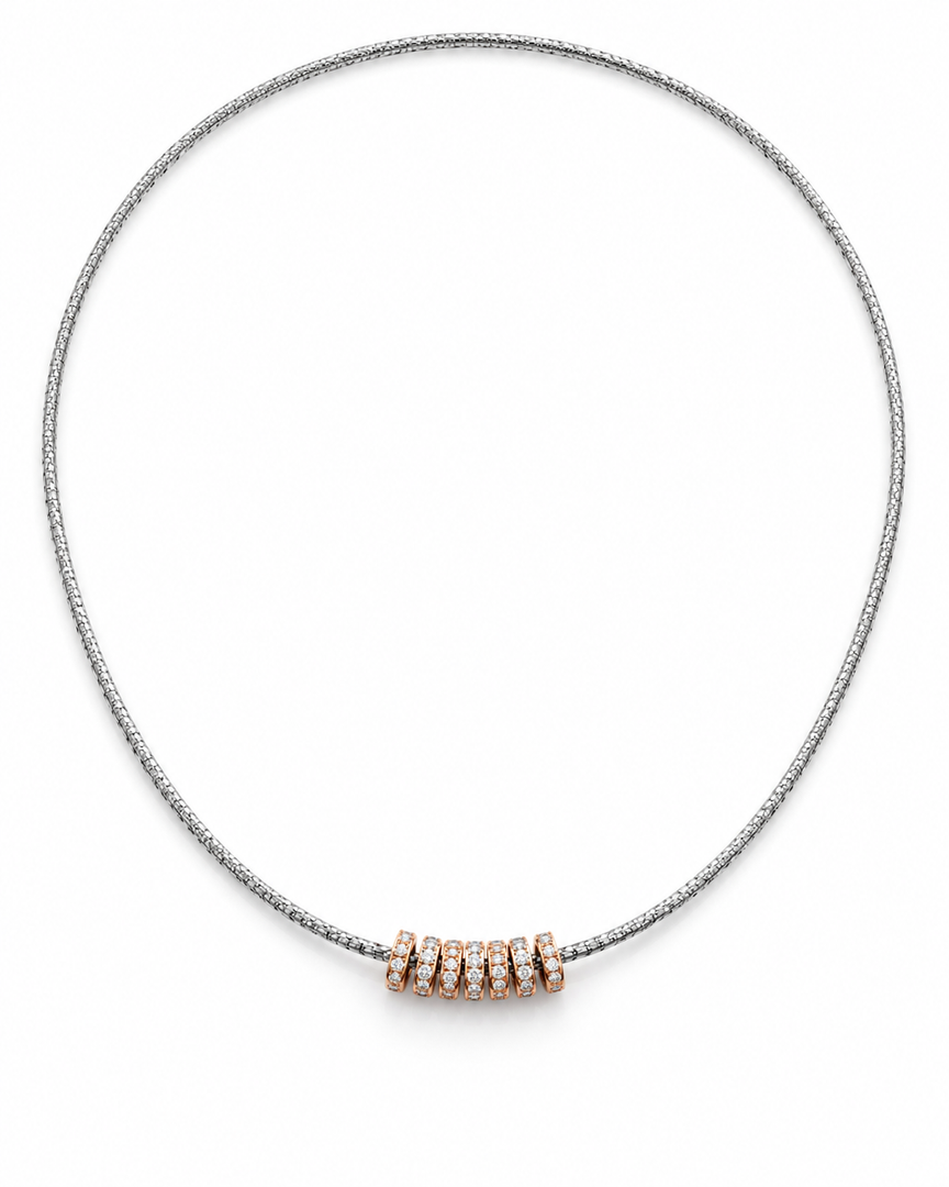 Two-Tone Sparkle Bead Necklace