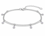 Load image into Gallery viewer, White Teardrop Sterling Silver Bracelet
