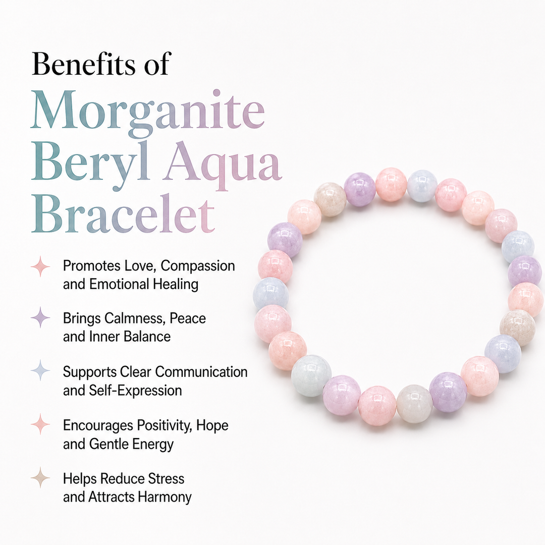 Morganite Beryl Aquamarine Bracelet