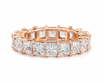 Load image into Gallery viewer, Rose Gold Princess-Cut Eternity Ring