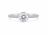 Load image into Gallery viewer, Classic Bezel Solitaire Sterling Silver Ring