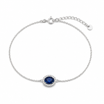 Load image into Gallery viewer, Blue Aura Silver Bracelet
