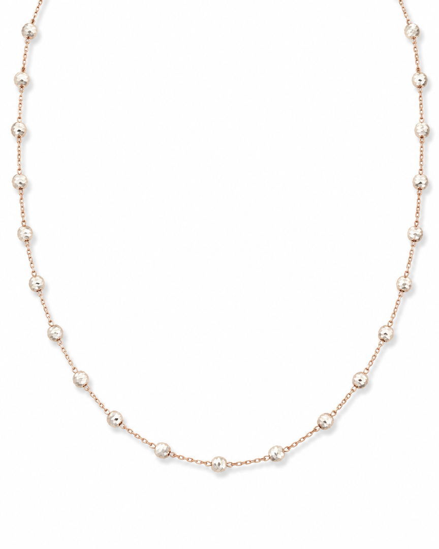 Rose Gold Beaded Chain Necklace