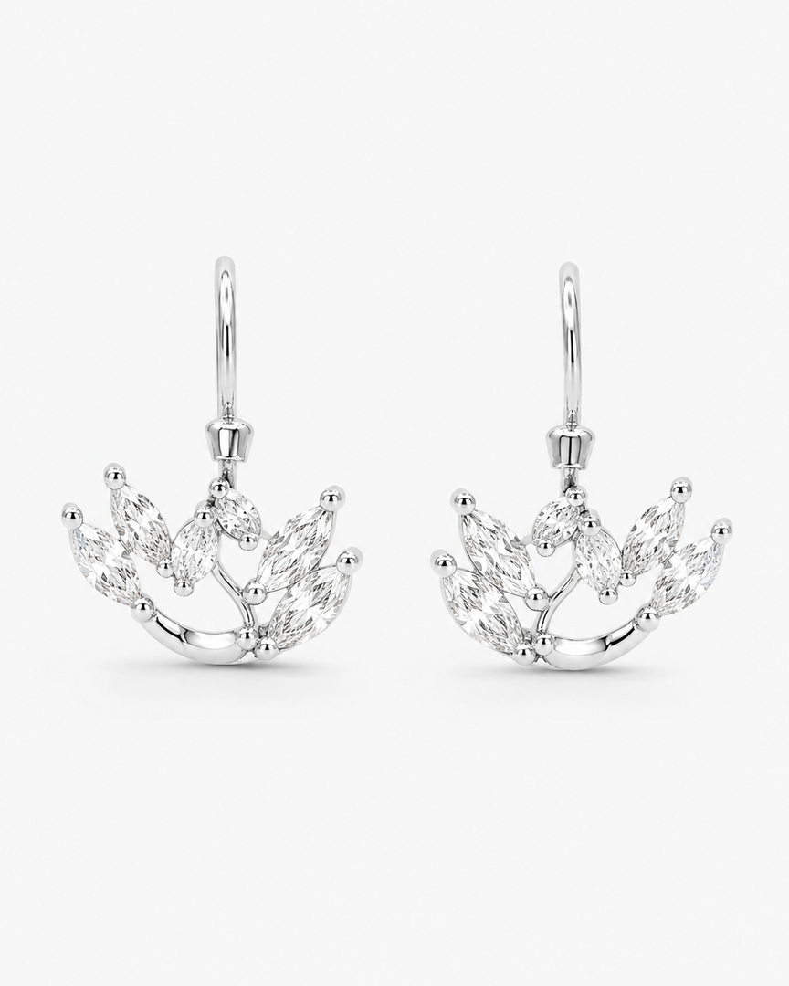 Crystal Leaf Bugadi  Earrings