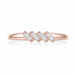 Load image into Gallery viewer, Rose Gold Cluster Zircon Silver Ring