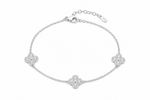 Load image into Gallery viewer, Trinity Clover Sterling Silver Bracelet