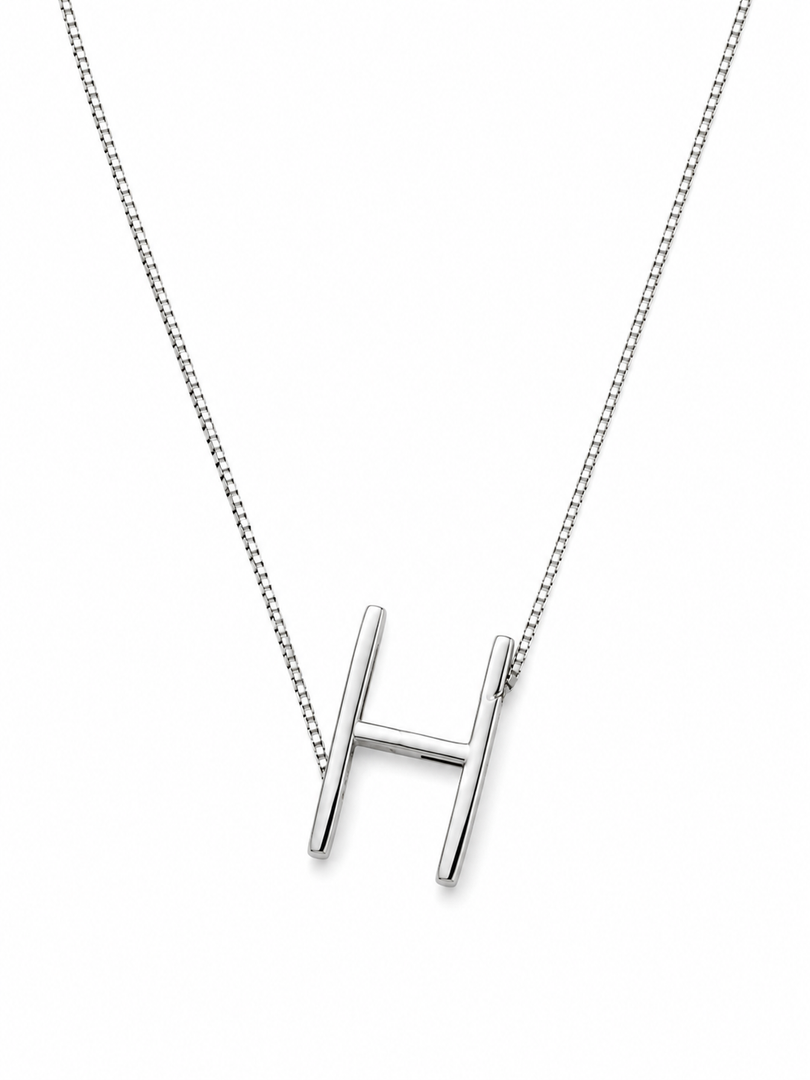 Minimal Initial H Necklace