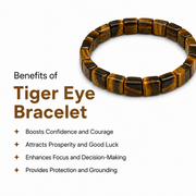 Tiger Eye Rectangle Bead Bracelet