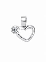Load image into Gallery viewer, Open Heart Solitaire Pendant