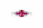 Load image into Gallery viewer, Radiant Pink Emerald-Cut Statement Ring