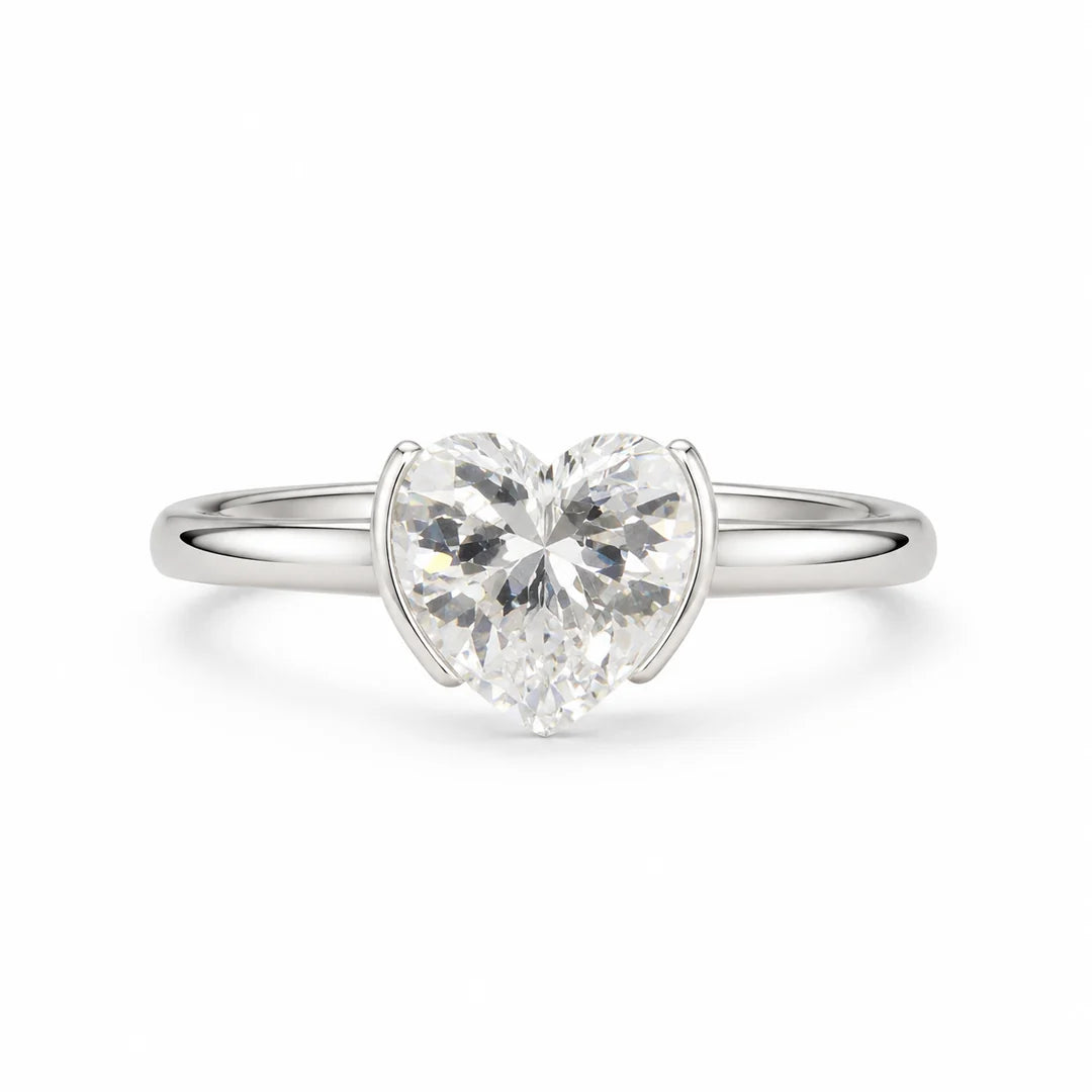 Heart Solitaire Ring