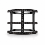 Load image into Gallery viewer, Black Multi-Layer Statement Ring