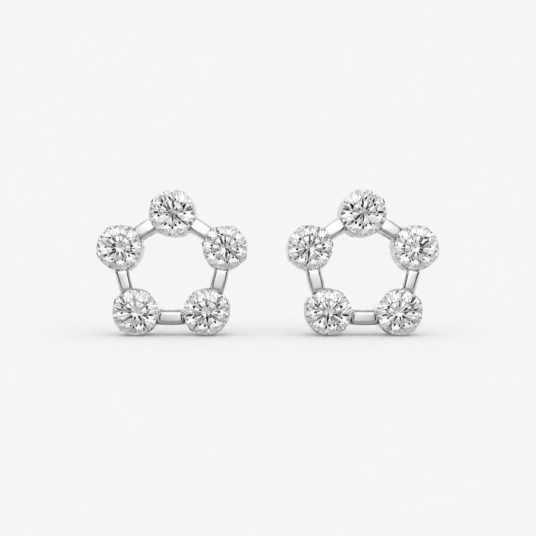 Crystal Orbit Stud Earrings