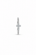 Load image into Gallery viewer, Petite Pavé Cross Ring