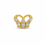 Load image into Gallery viewer, Royal Crown Gold-Plated Sterling Silver Nose Pin