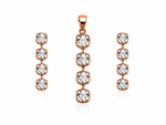 Load image into Gallery viewer, Cushion-Cut Drop Pendant &amp; Earrings Set