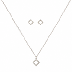 Load image into Gallery viewer, Sparkling Open Diamond Sterling Silver Necklace