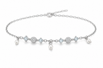 Load image into Gallery viewer, Pearl &amp; Sparkle Sterling Silver Bracelet