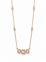 Load image into Gallery viewer, Rose Trio Square Sparkle Chain