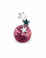 Load image into Gallery viewer, Celestial Pink Crystal Star Sterling Silver Pendant