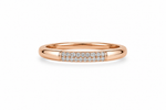 Load image into Gallery viewer, Rose Gold Pavé Bar Sterling Silver Ring