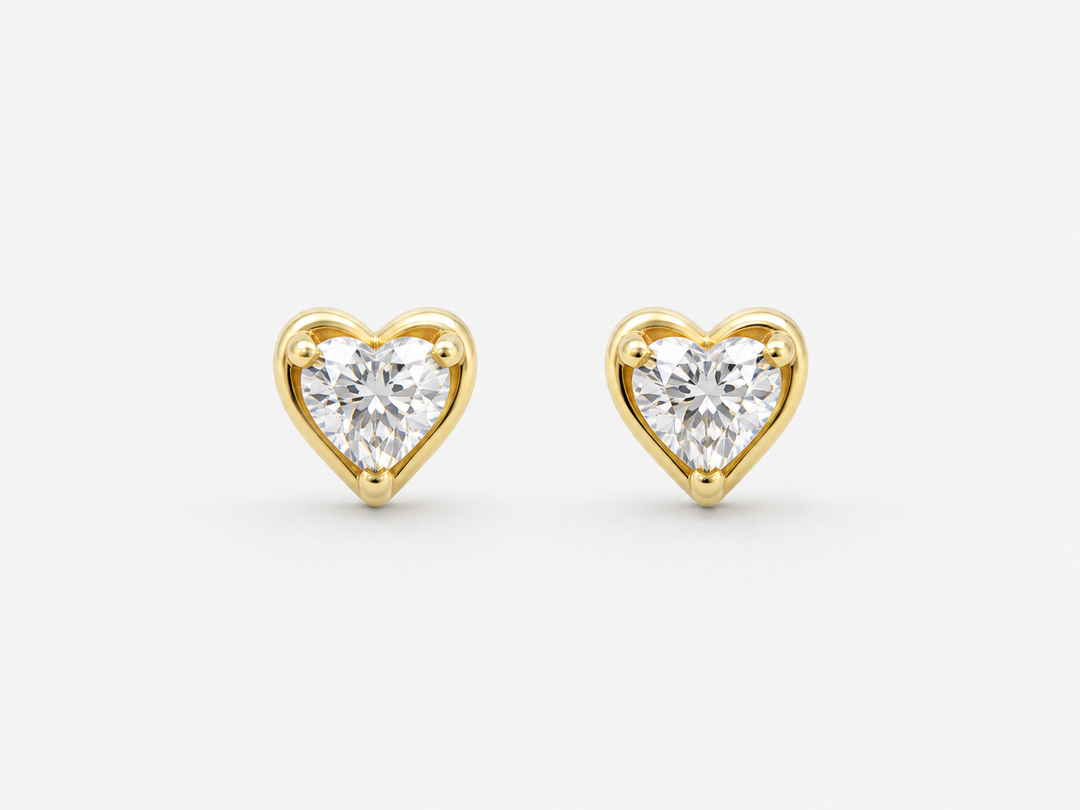 Heart Glow Solitaire Earrings
