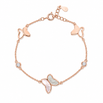 Load image into Gallery viewer, Rose Gold Mother of Pearl Butterfly Sterling Silver Bracelet