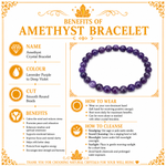 Load image into Gallery viewer, Amethyst Round Bead Bracelet