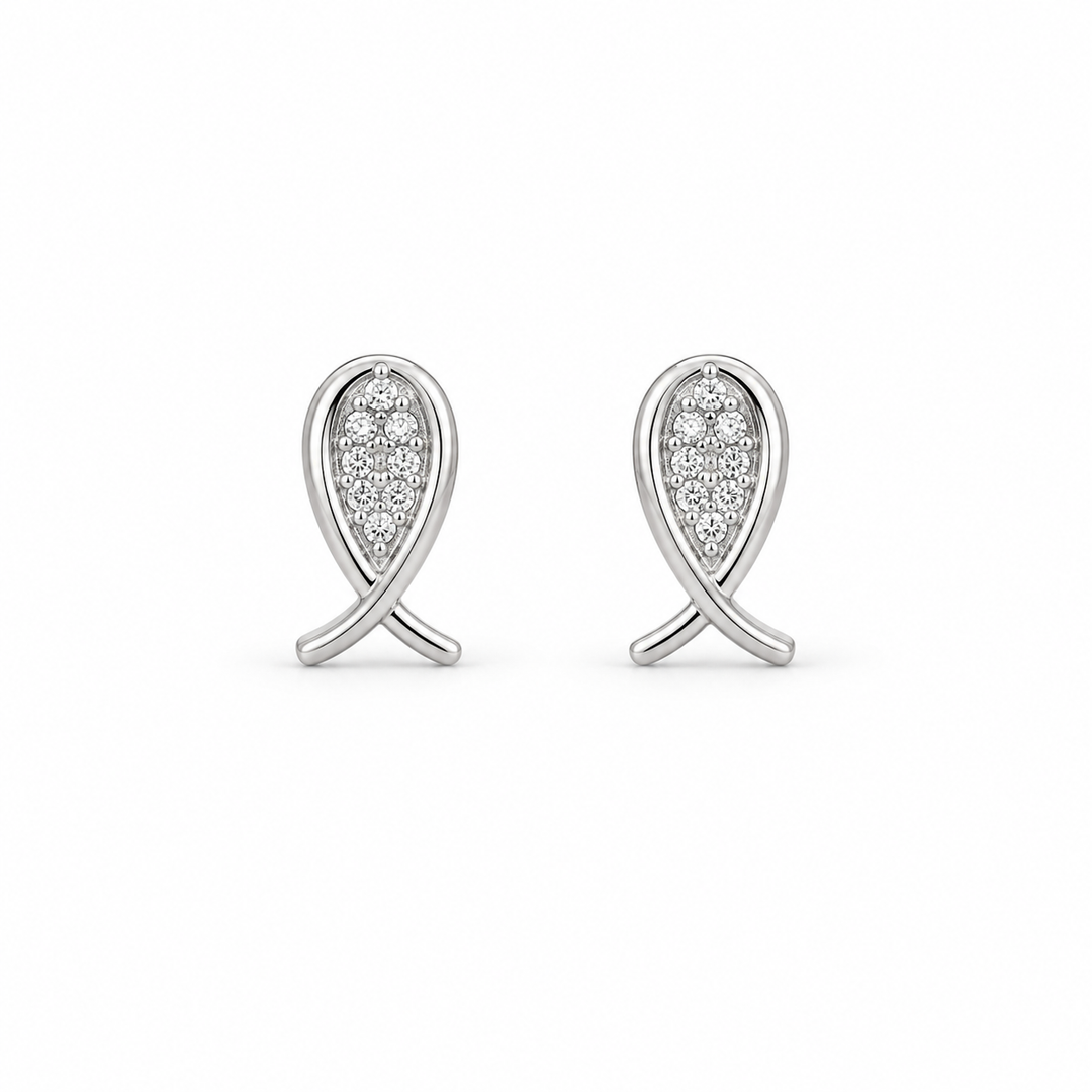 Silver Loop Spark Studs