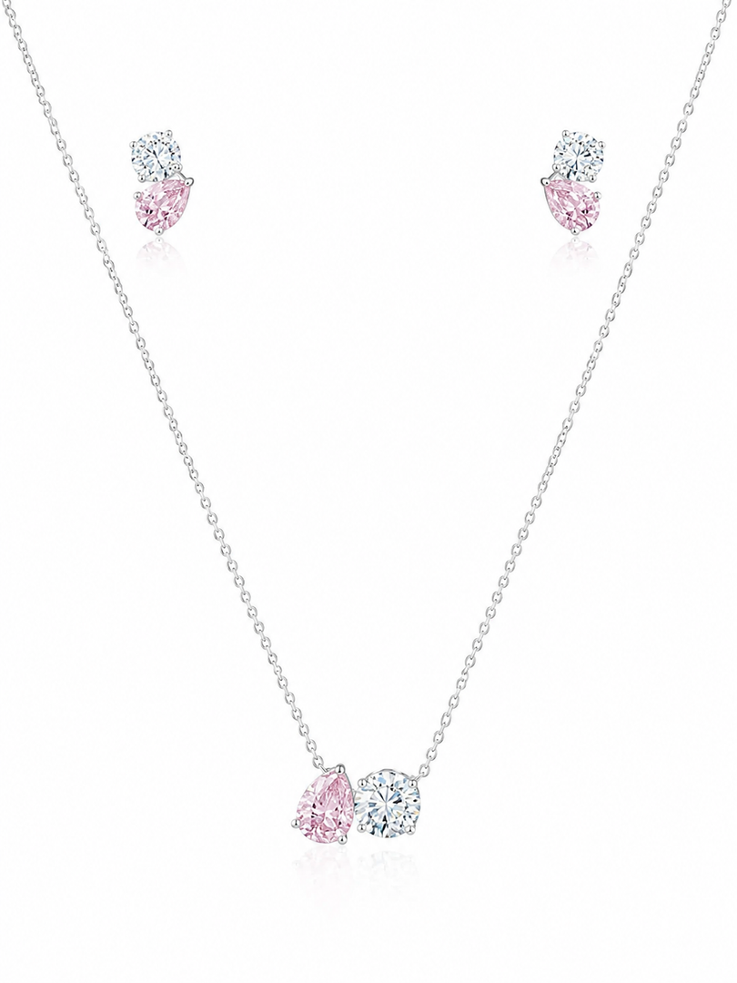 Blush Duo Sterling Silver Necklace