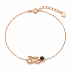 Load image into Gallery viewer, Rose Om Silver Bracelet