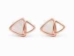 Load image into Gallery viewer, Modern Pearl Geometry Studs