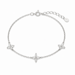 Load image into Gallery viewer, Floral Spark Silver Bracelet