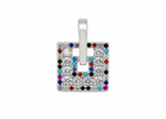 Load image into Gallery viewer, Radiant Mosaic Square Sterling Silver Pendant