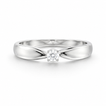 Load image into Gallery viewer, Classic Twist Solitaire Silver Ring