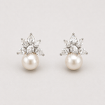 Load image into Gallery viewer, Pearl Blossom Studs