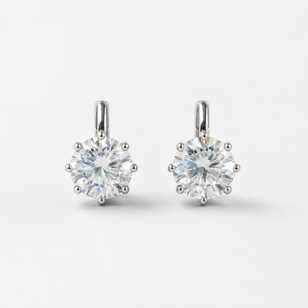 Classic Solitaire Drop Earrings