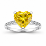 Load image into Gallery viewer, Golden Heart Solitaire Ring
