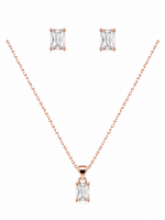 Load image into Gallery viewer, Solitaire Rose Gold Sterling Silver Necklace