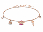 Load image into Gallery viewer, Royal Charm Rose Gold Sterling Silver Bracelet