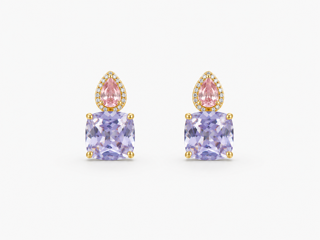 Lavender Blush Drop Studs