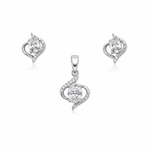 Load image into Gallery viewer, Elegant Swirl Pendant &amp; Stud Earrings Set