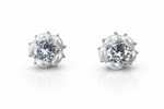 Load image into Gallery viewer, Floral Silver Stud Earrings