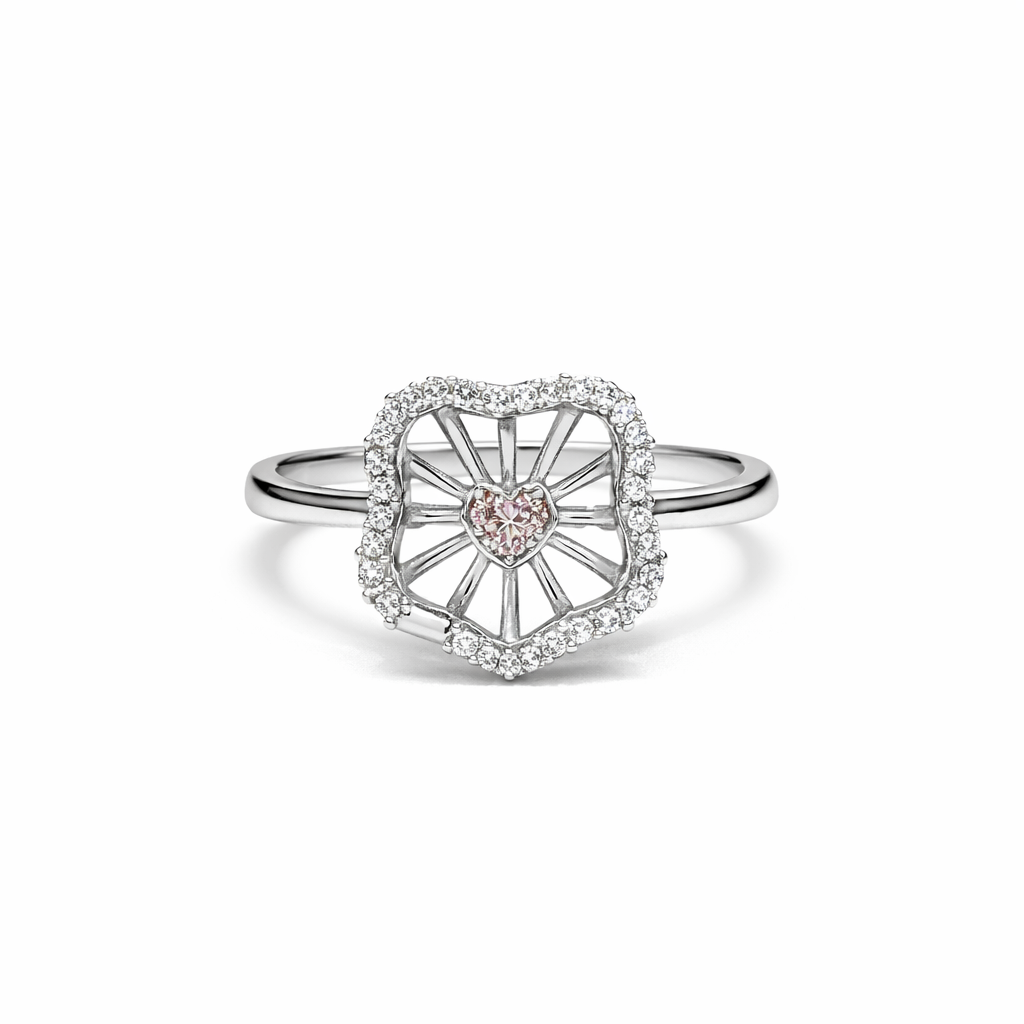 Blush Radiance Pink Silver Ring