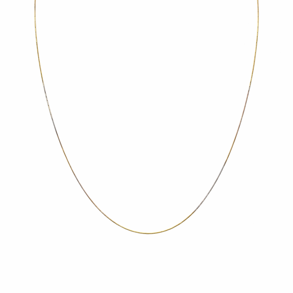 Gold Polished Silver Minimal Chain Necklace